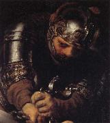 Rembrandt van rijn Details of the Blinding of Samson oil painting artist